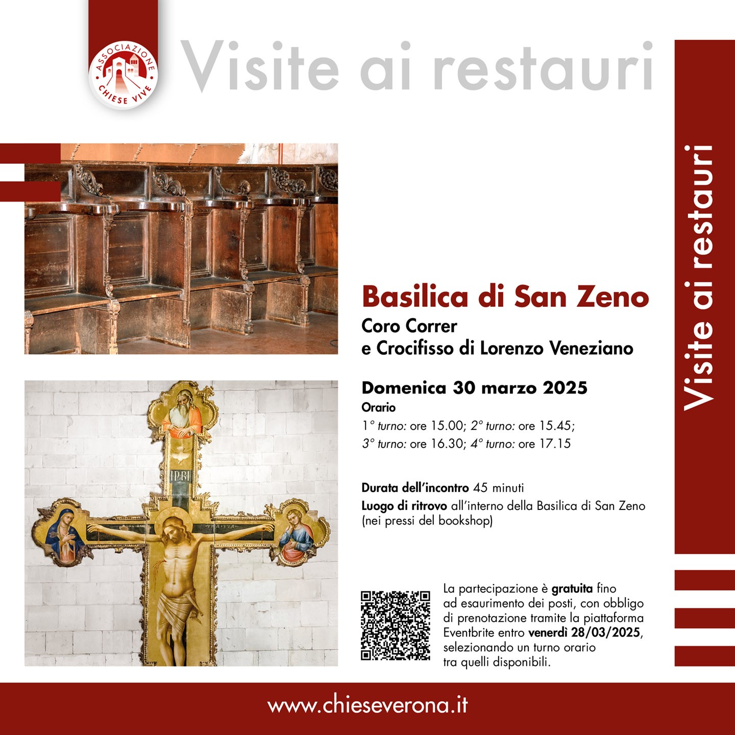 San Zeno: Coro Correr e Crocifisso di Lorenzo Veneziano - Chiese Vive - Chiese Verona